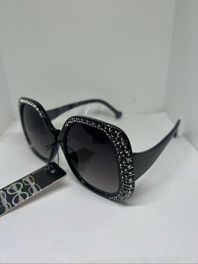 Bling Rhinestone Square Sunglasses UV Protection